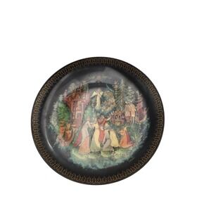 1989 Russian Palekh Plate Tale of Tsar Saltan GalinaZhiryakova Bradex 60-V25-1.6